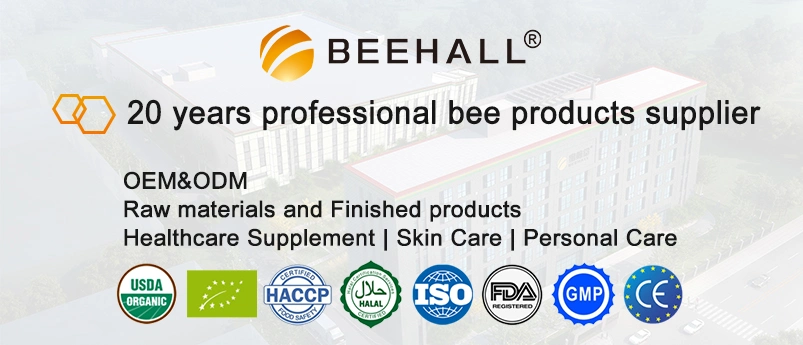 Beehall Organic Food Manufacturer ISO GMP Bulk Bee Pollen Pellets